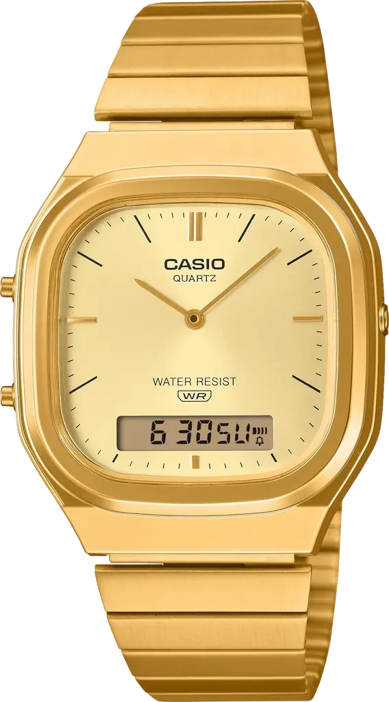 Наручные часы унисекс Casio Vintage Edgy AQ-240EG-9AEF с подсветкой Золотой (3147515519) Наручные часы унисекс Casio Vintage Edgy AQ-240EG-9AEF с подсветкой Золотой (3147515519)