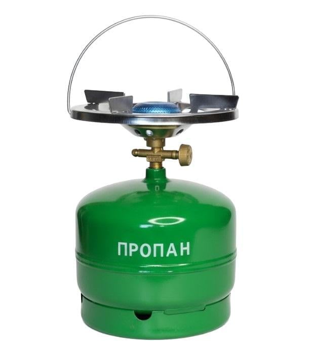 Похідний газовий комплект пальник та балон пропан/бутан 5 л (2104618806)