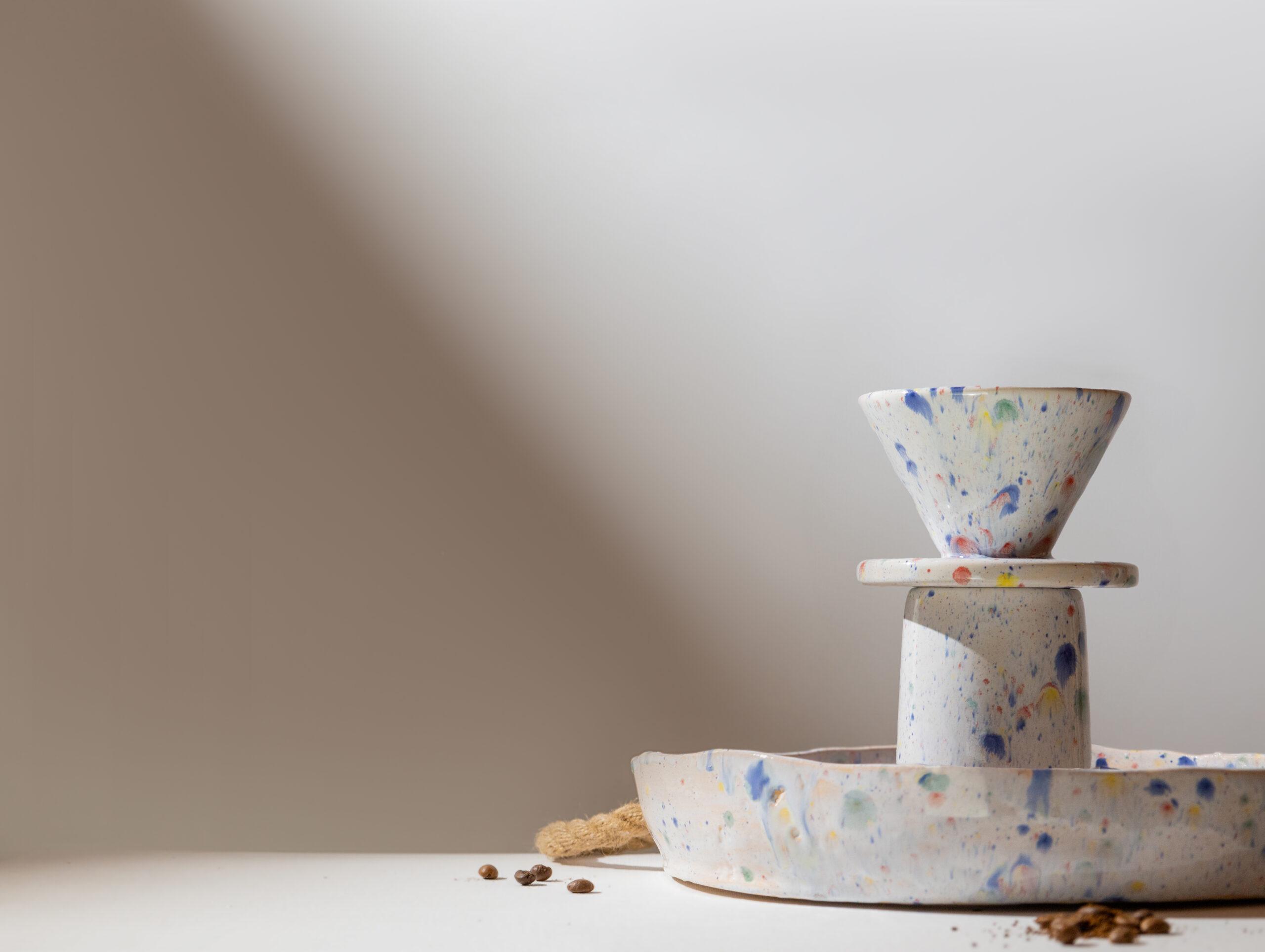 Набор ручной работы кофейный Арлекин пуровер/воронка V60/чашка (POV-002) - фото 9 Набор ручной работы кофейный Арлекин пуровер/воронка V60/чашка (POV-002) - фото 9