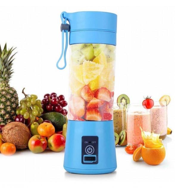 Блендер Juice Cup Fruits B77 аккумуляторный USB Голубой - фото 3