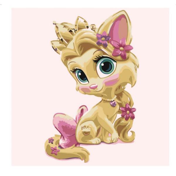 Картина по номерам Strateg Животные Кошечка-принцесса 30х30 см в термопакете (ES013-mt)