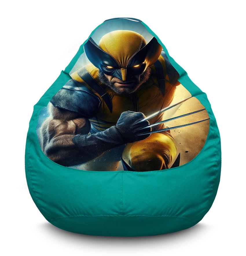Кресло-мешок iPuff Wolverine Character Marvel оксфорд XL 80x110 см Бирюзовый (113965)
