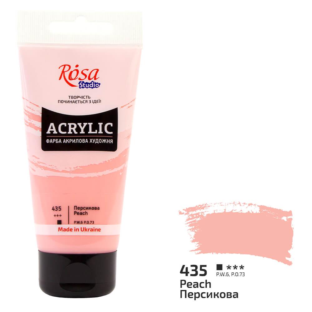 Акрилова фарба Rosa Studio 432 75 мл Персиковий (32241435) - фото 2