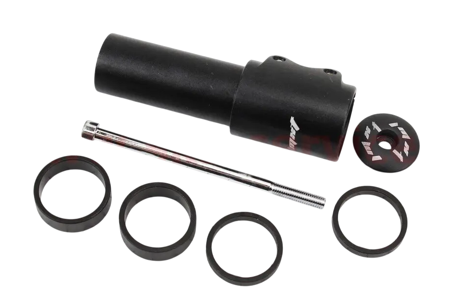 Удлинитель штока вилки HR-117 1-1/8" в сборе алюминиевый 28,6х117 мм Черный