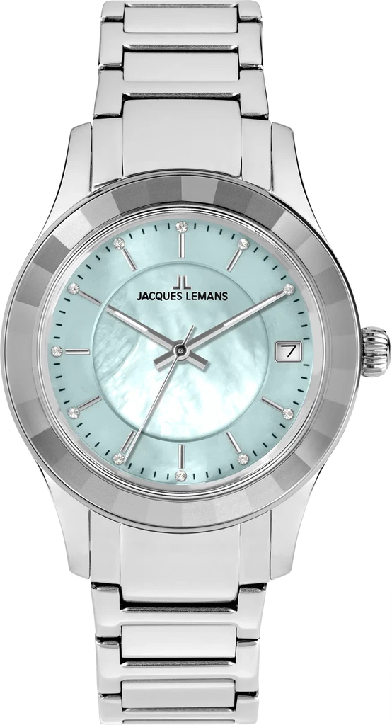 Наручные часы женские Jacques Lemans Venice 1-2194C со стальным корпусом WR 50 м и перламутровым циферблатом Наручные часы женские Jacques Lemans Venice 1-2194C со стальным корпусом WR 50 м и перламутровым циферблатом