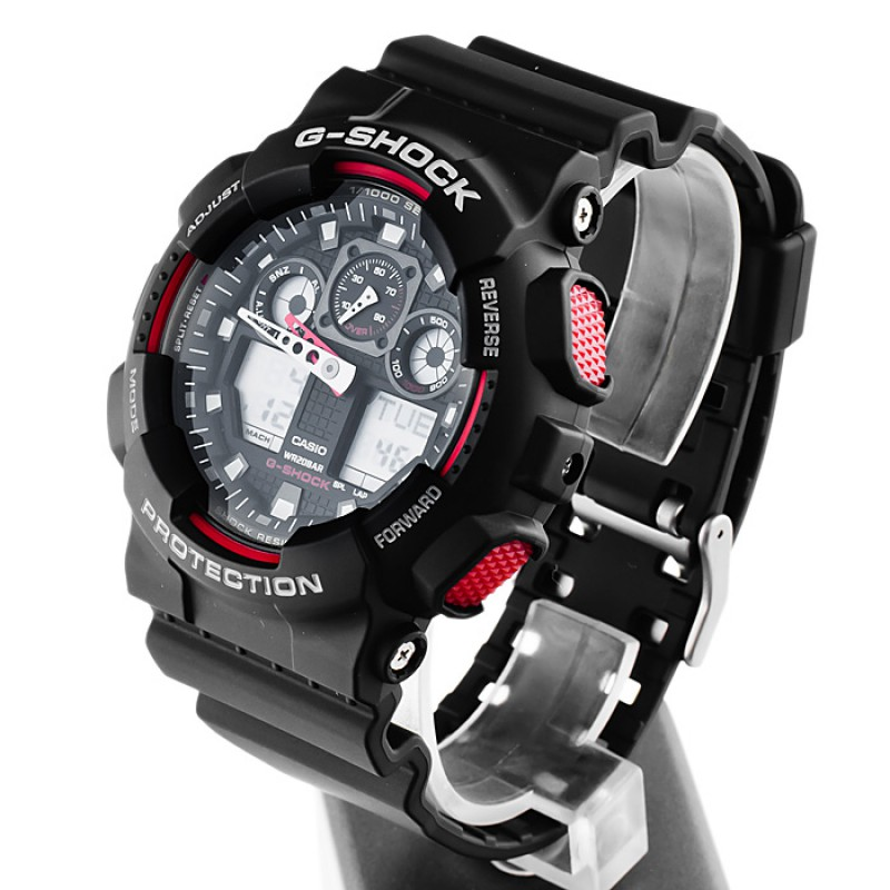 Часы мужские Casio G-Shock GA-100-1A4ER ударопрочные с полимерным ремешком (198776301)