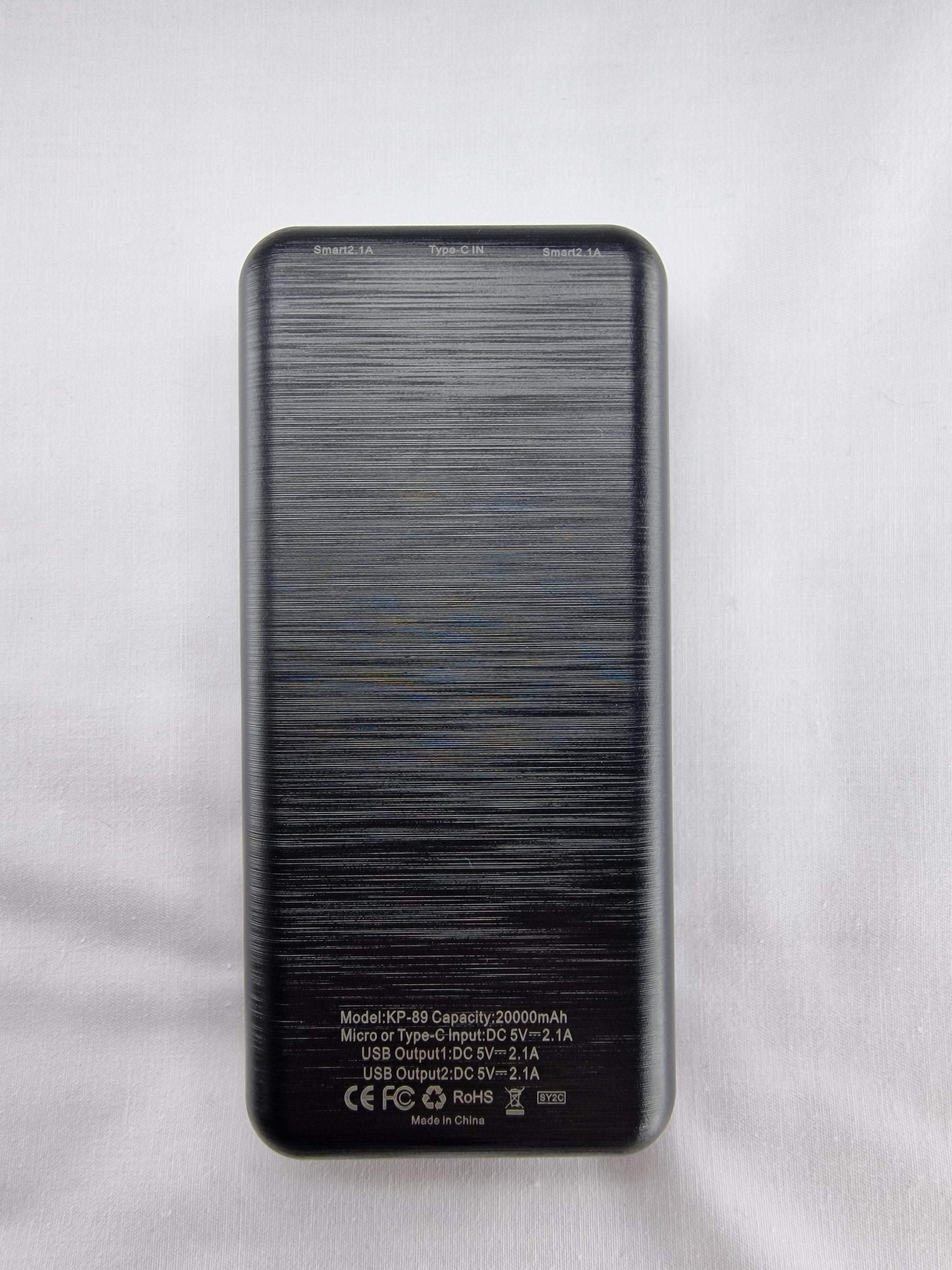 Зовнішній акумулятор KLGO 20000 mAh KP-89 Чорний - фото 5