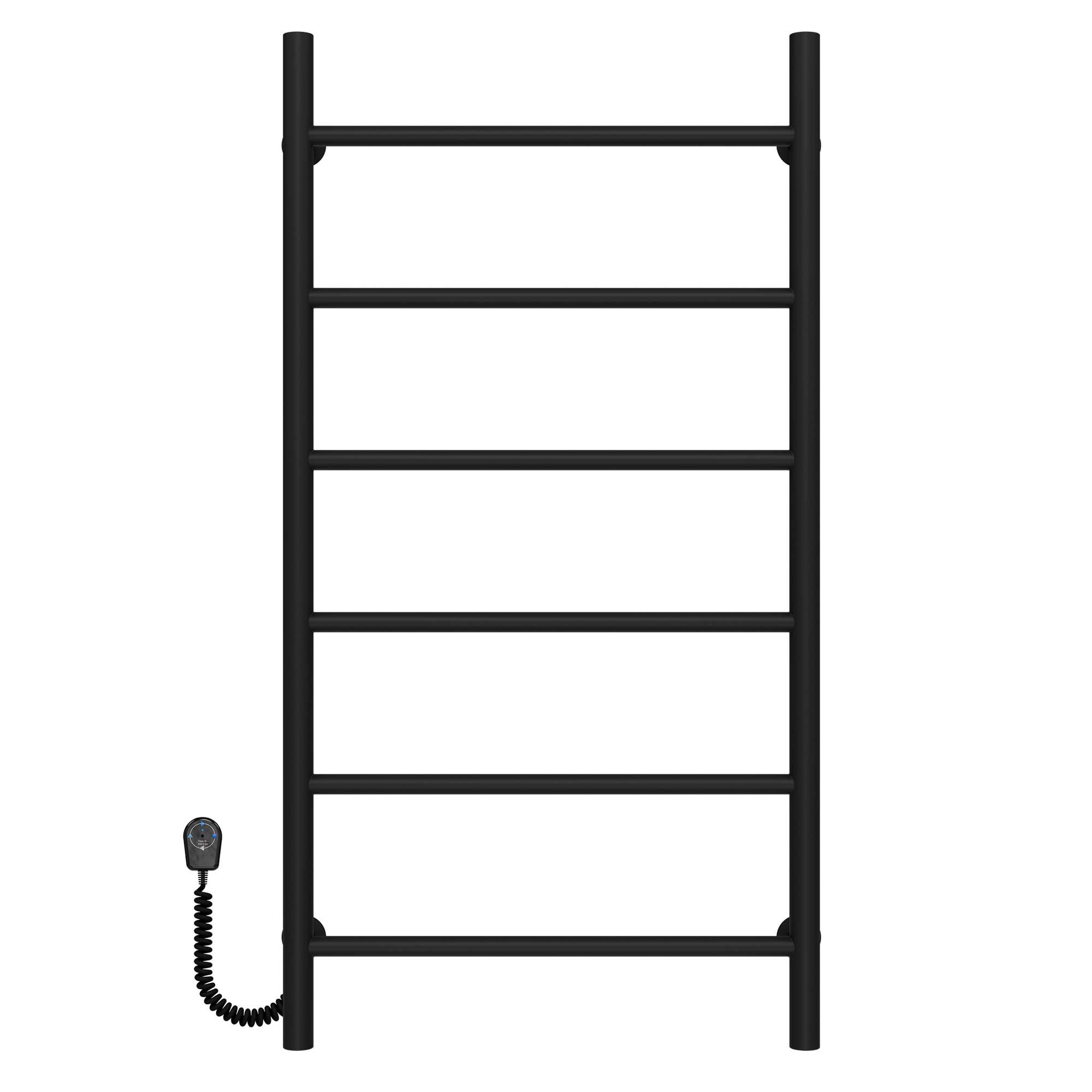 Полотенцесушитель электрический Deffi Орион П6 EF16 левое подключение нержавеющая сталь 500х1000 мм Черный (C.OR.100.50.6.EBL5)