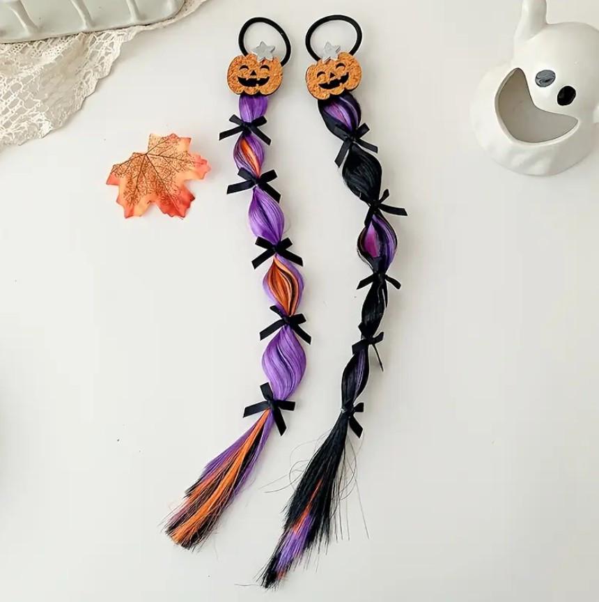 Накладные цветные пряди с тыквами для Хэллоуина Оранжевый с черным (2764444953) - фото 3 Накладные цветные пряди с тыквами для Хэллоуина Оранжевый с черным (2764444953) - фото 3