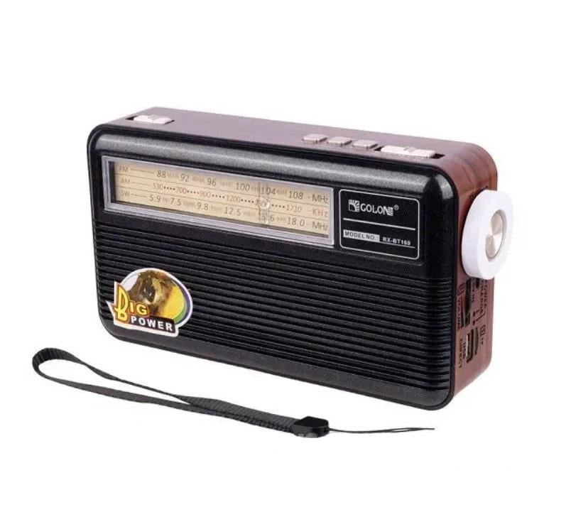 Радиоприемник портативный Golon RX-169 USB SD Bluetooth с аккумулятором Черный (32535729) Радиоприемник портативный Golon RX-169 USB SD Bluetooth с аккумулятором Черный (32535729)