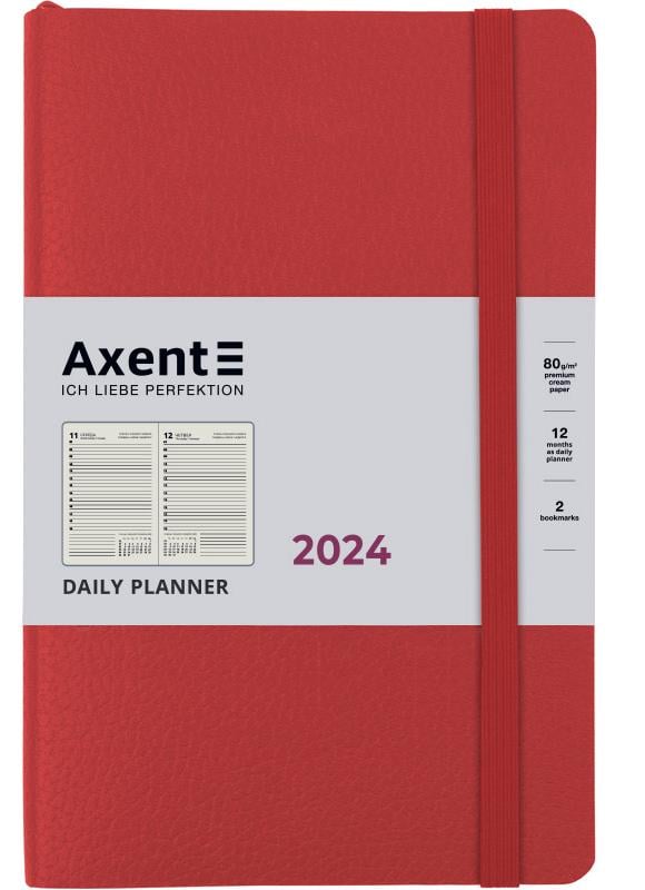 Дневник AXENT 2024 Partner Soft Skin 145x210 Красный (8810-24-06-A)