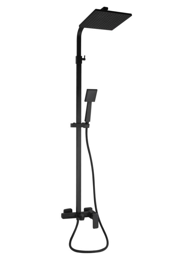 Душевая система для кабины Qtap Capricorn с изливом Black Matt (53103KNB)