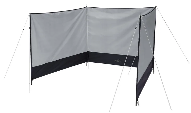 Тент экран Rocktrail для защиты от ветра и посторонних глаз 5х1,4 м Серый с черным