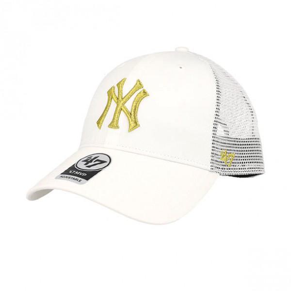 Кепка-тракер 47 Brand NY Yankees One Size White/Gold (B-BRMTL17CTP-WH)