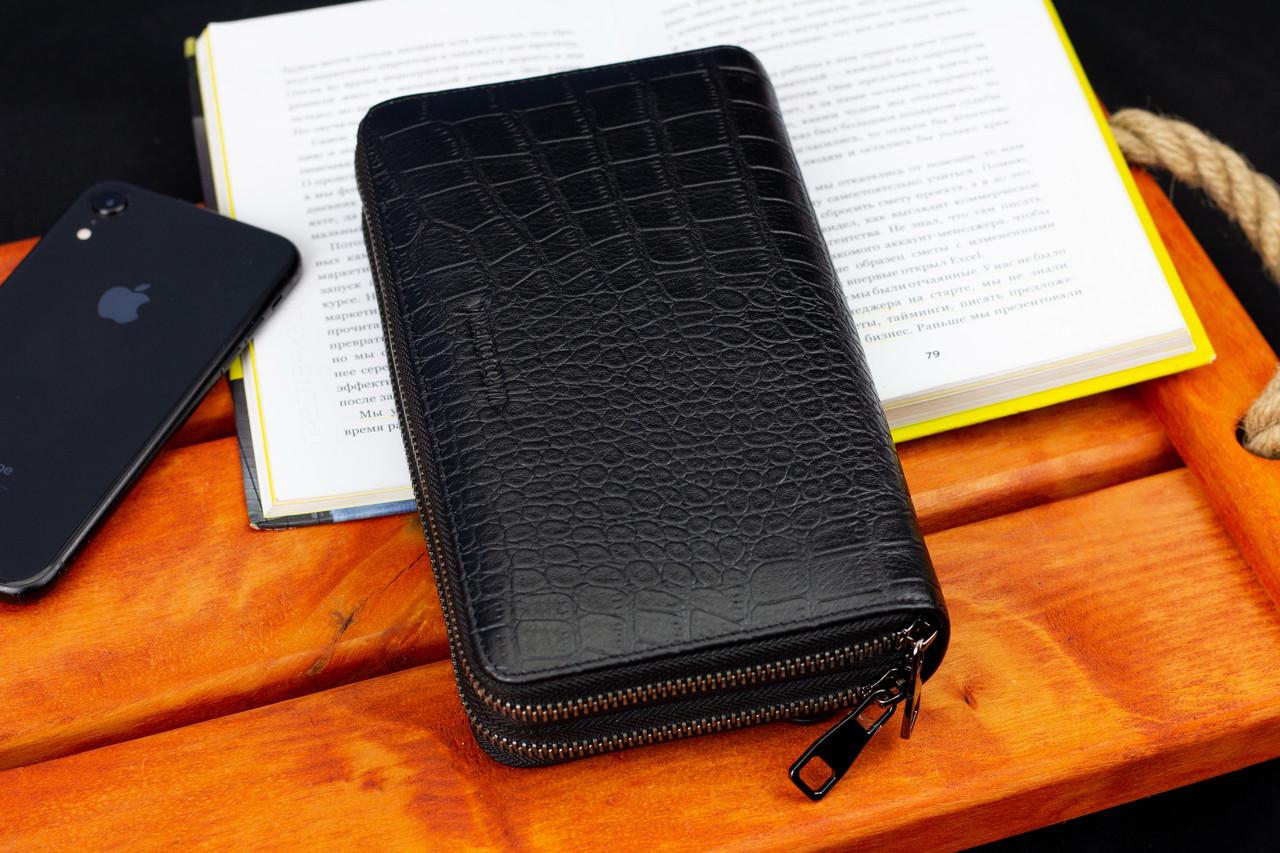 Кошелек-клатч Marco Coverna на две молнии из фактурной натуральной кожи Черный (MCJP-5902B) - фото 10 Кошелек-клатч Marco Coverna на две молнии из фактурной натуральной кожи Черный (MCJP-5902B) - фото 10