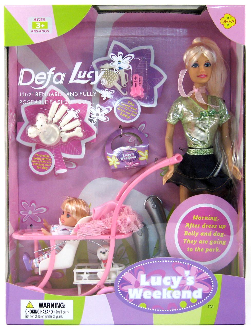 Кукла 20958 Defa Lucy с коляской ребенком и аксессуарами