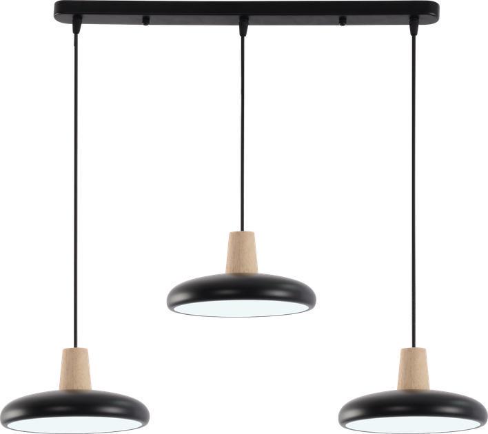 Подвесной LED-светильник Valeso на три плафона 3000/4200/6000K IP20 XI3342-3 72W Черный (28685987) - фото 2