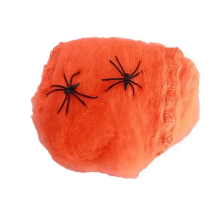 Паутина на Хэллоуин декоративная 20 г Оранжевый (2991)