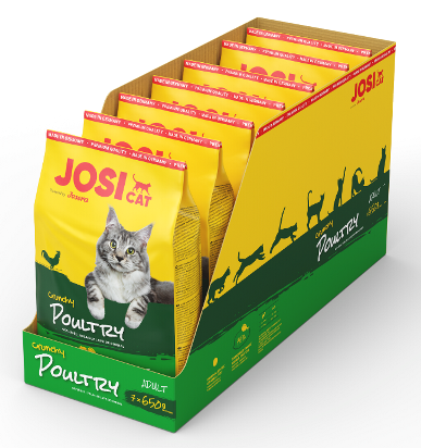 Корм сухой JosiCat Crunchy Poultry для котов и кошек 4,55 кг