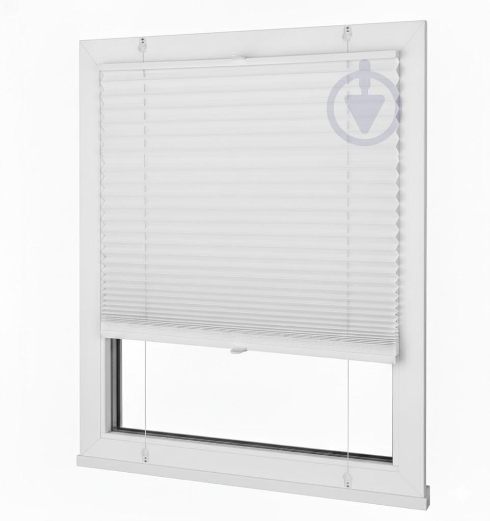 Штора пліссе на вікна з фіксацією на раму 75х100 см Білий (Di-0800)