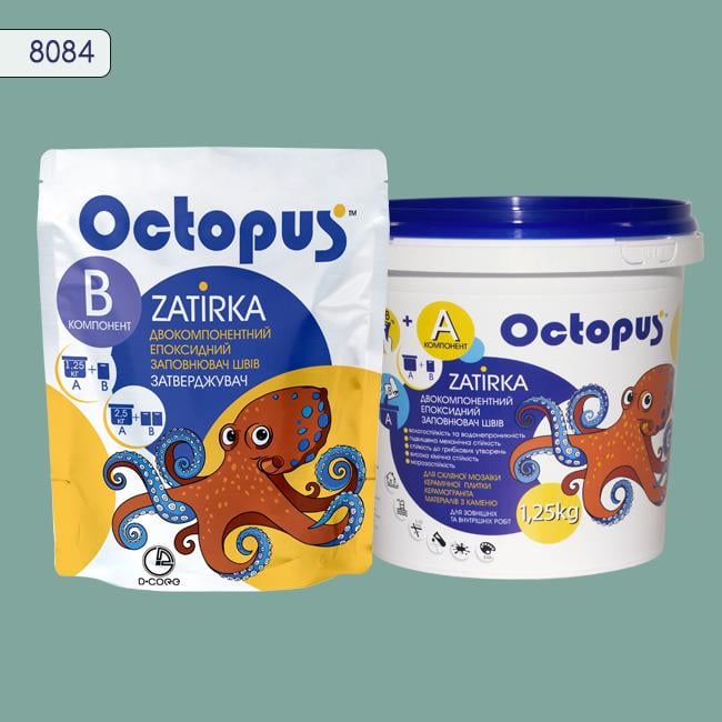Затирка для плитки Octopus Zatirka 8084 эпоксидная 1,25 кг