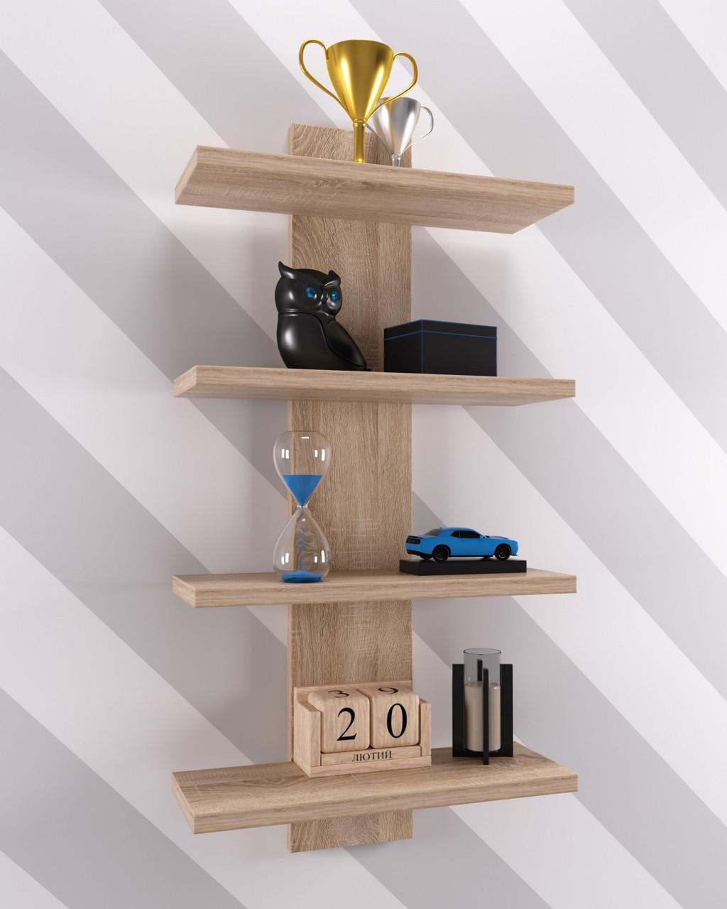 Полка навесная Kontinent PN-5 35х14х70 см Дуб сонома (59154869) - фото 3 Полка навесная Kontinent PN-5 35х14х70 см Дуб сонома (59154869) - фото 3