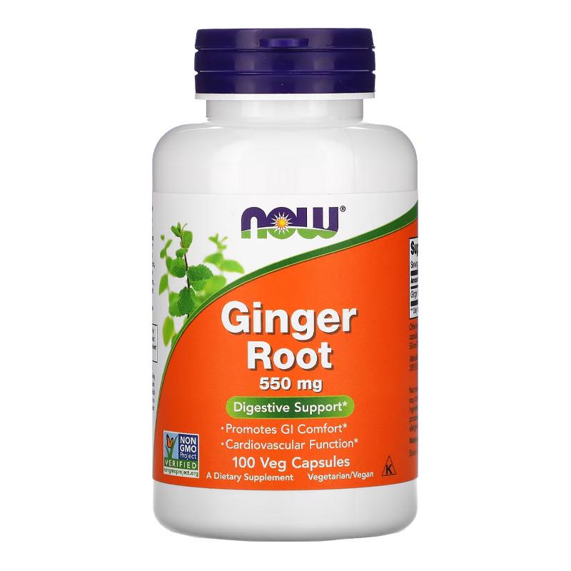 Корень имбиря NOW Ginger Root 550 мг 100 вега-капс. (22962-01)
