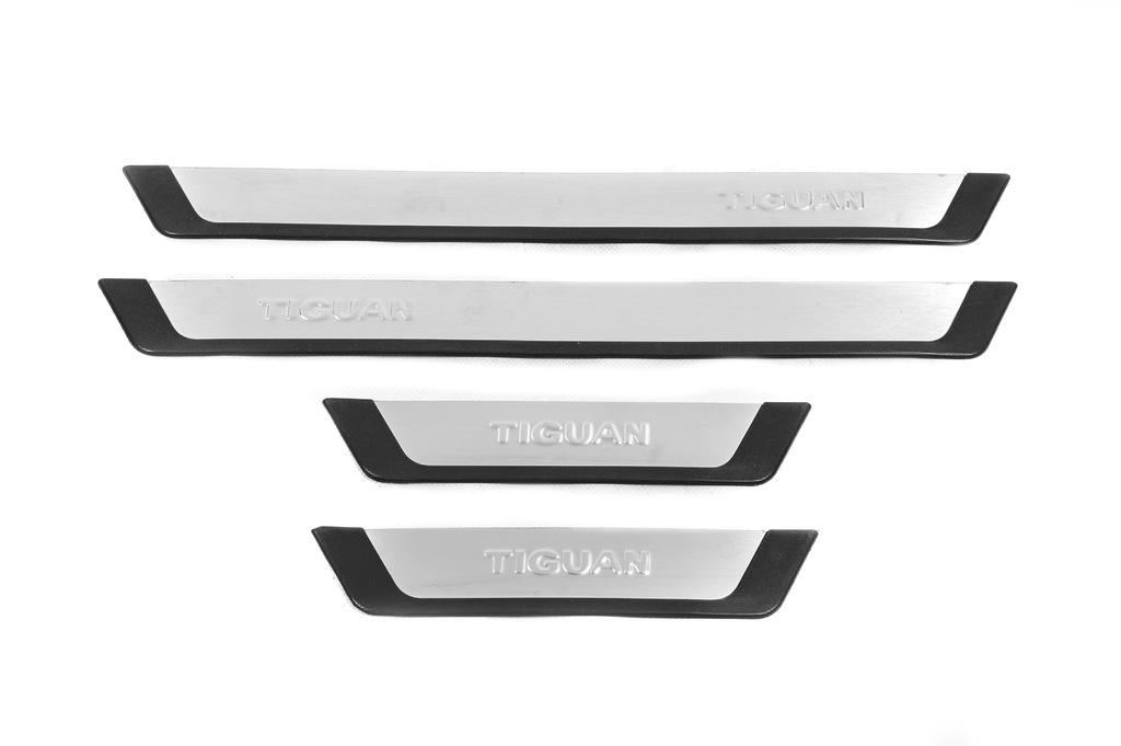 Накладки на пороги Omsa Flexill Omsa Line для Volkswagen Tiguan 2007-2016 гг. нержавеющая сталь Хром