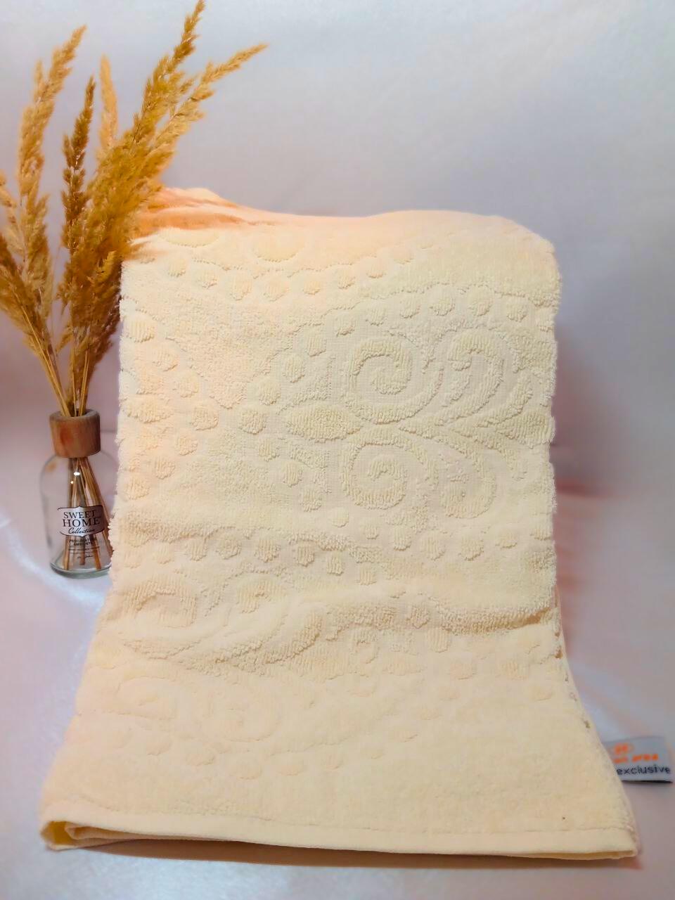 Рушник жакардовий Cotton Area 70х140 см Молочний (12634) - фото 3 Рушник жакардовий Cotton Area 70х140 см Молочний (12634) - фото 3