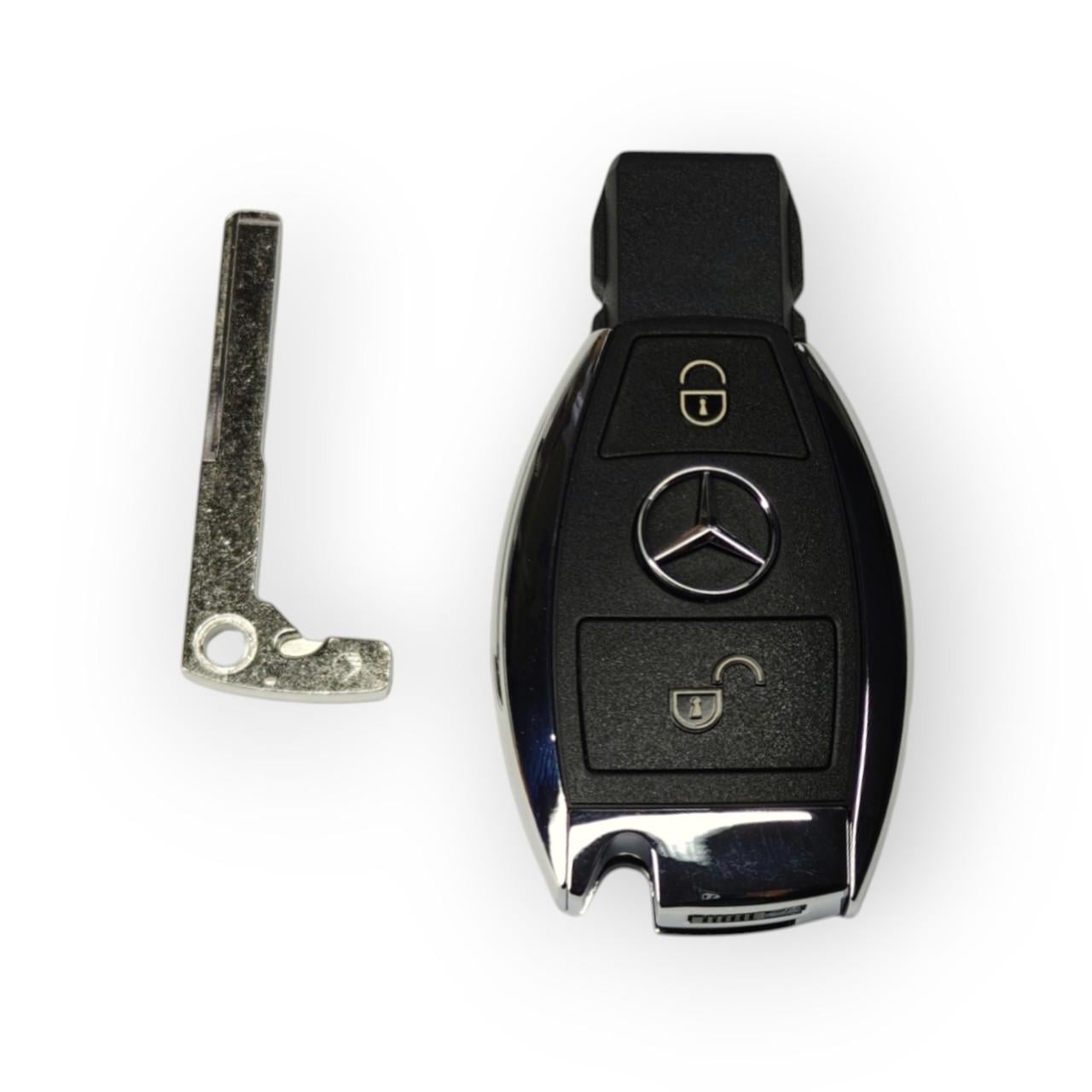 Корпус ключа Mercedes на 2 кнопки рыбка W216/W217/W117/W176/W197/W246 (2407032511)