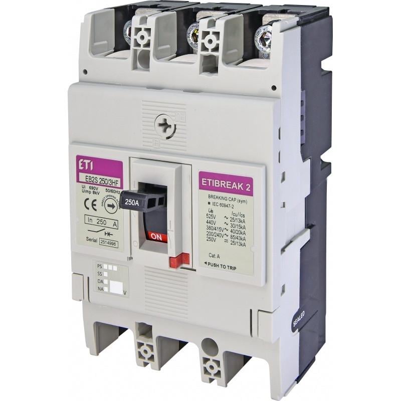 Автоматический выключатель силовой ETI 250A 40kA 3 полюса EB2S 250/3HF 250A 3p 004671865 (56953)