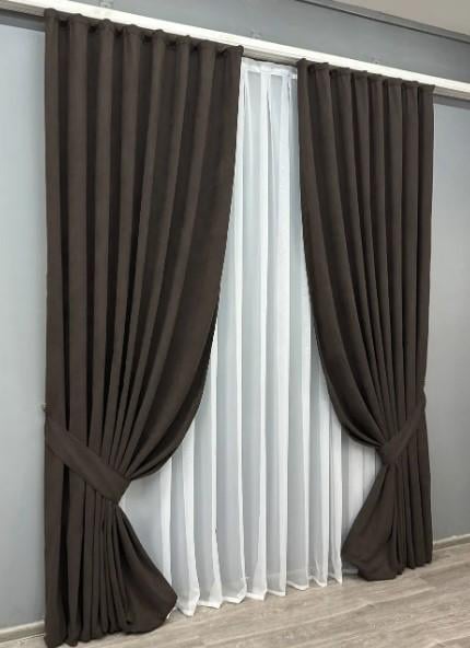Комплект штор микровелюр Petek 1,5х2,9 м 2 шт,. Венге (1829ш 33-0815) - фото 5
