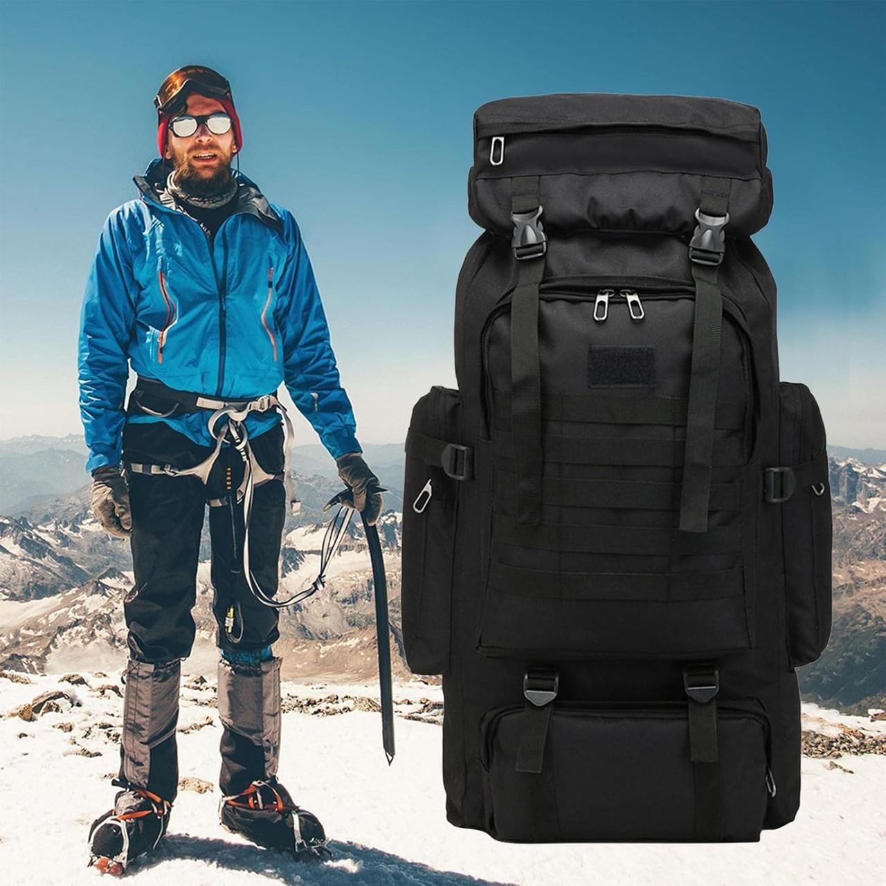 Рюкзак військовий водонепроникний 70-80 л Чорний (id_96786) - фото 4 Рюкзак військовий водонепроникний 70-80 л Чорний (id_96786) - фото 4