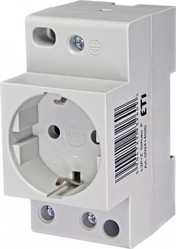 Розетка на DIN-рейку ETI Schuko P 2P+Z (2414020)