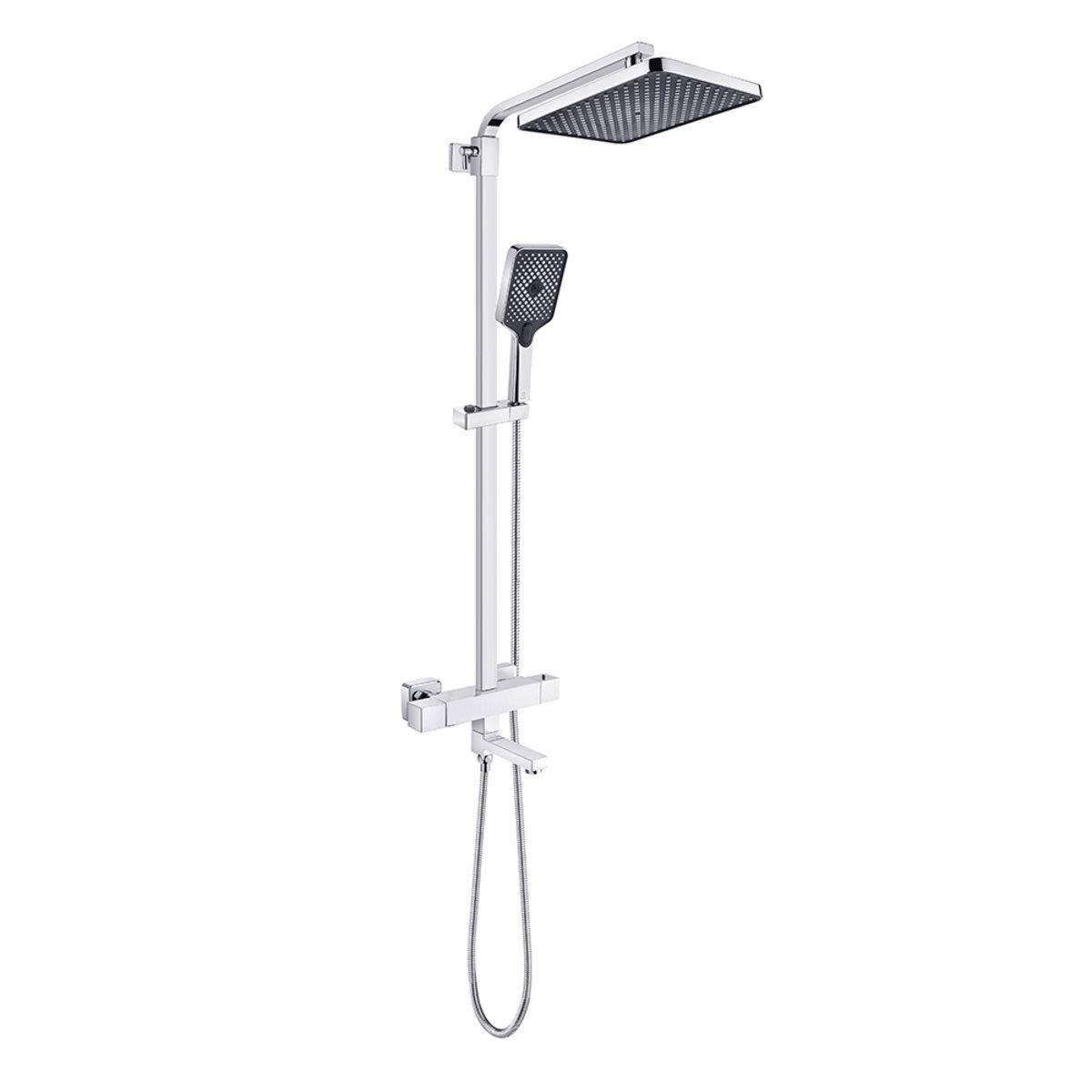Душевая система термостатическая Perla Picasso с изливом на три потребителя Хром (PUD-PSA2068)