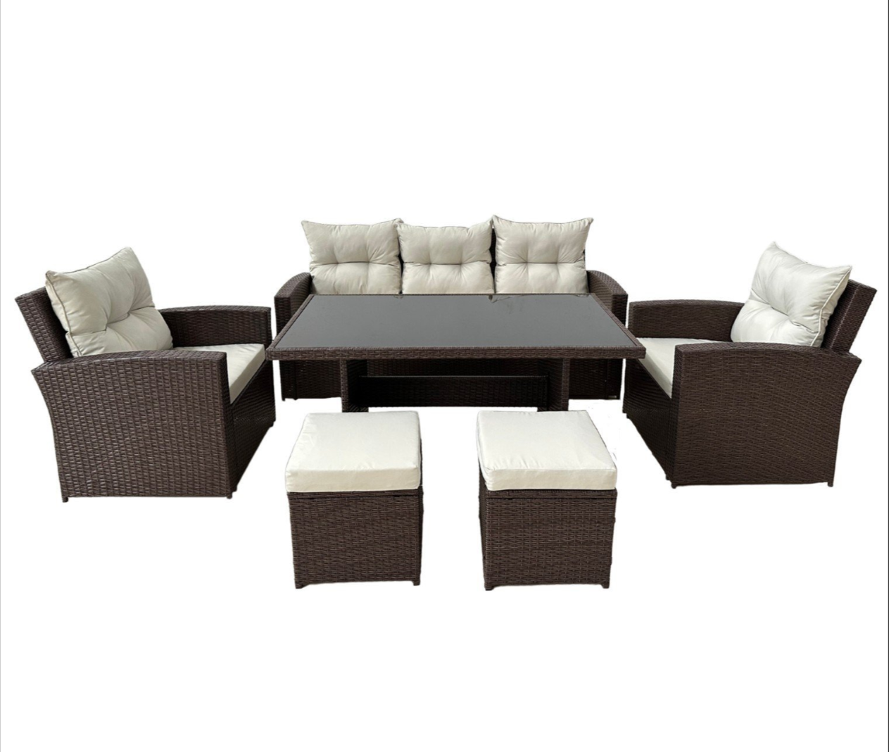 Набор садовой мебели GardenLine ABI8805 MARINNE III из ротанга Коричневый