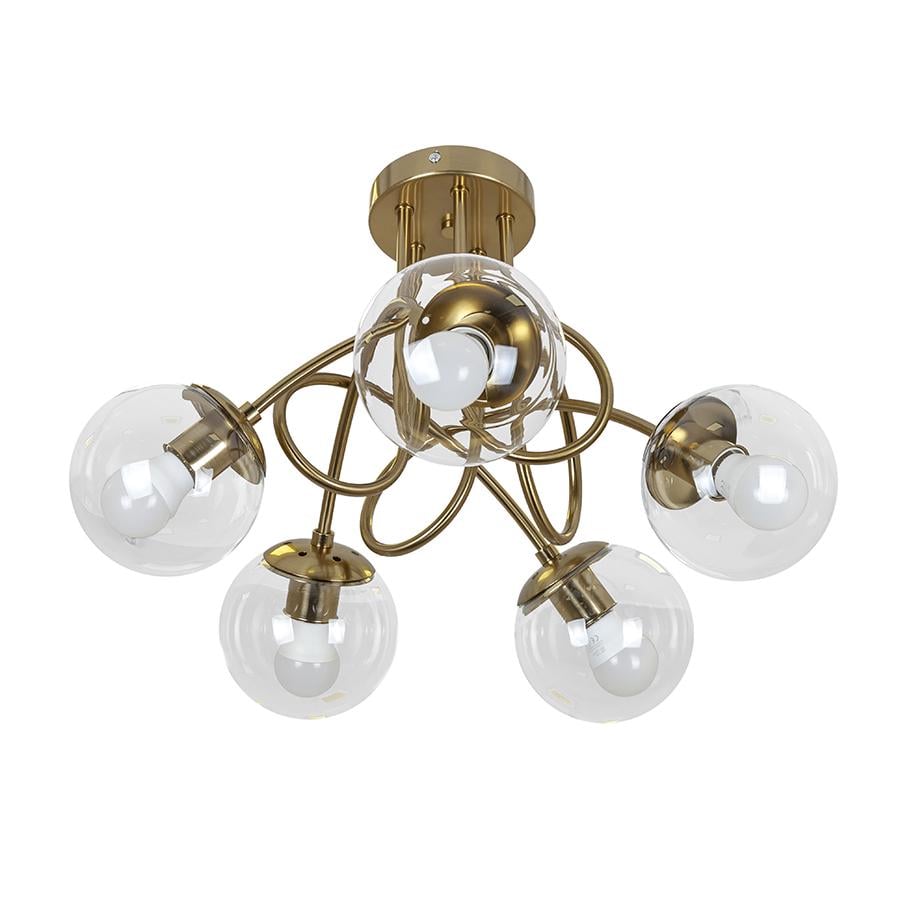 Люстра потолочная молекула Levistella 7529910-5 BRZ/CL Бронзовый/Прозрачный