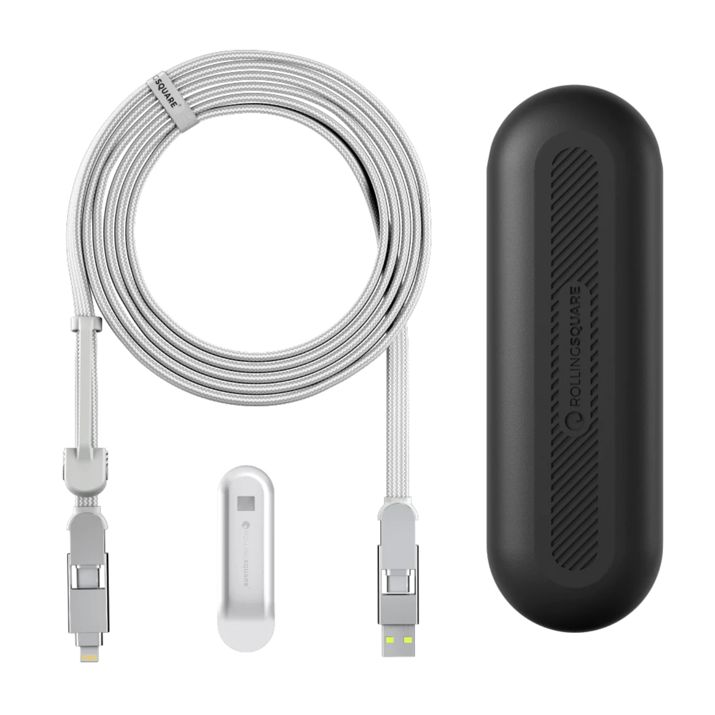 Кабель Rolling Square inCharge XL Glacier White 6в1 USB-C/Lightning для быстрой зарядки 100 W 3 Glacier White