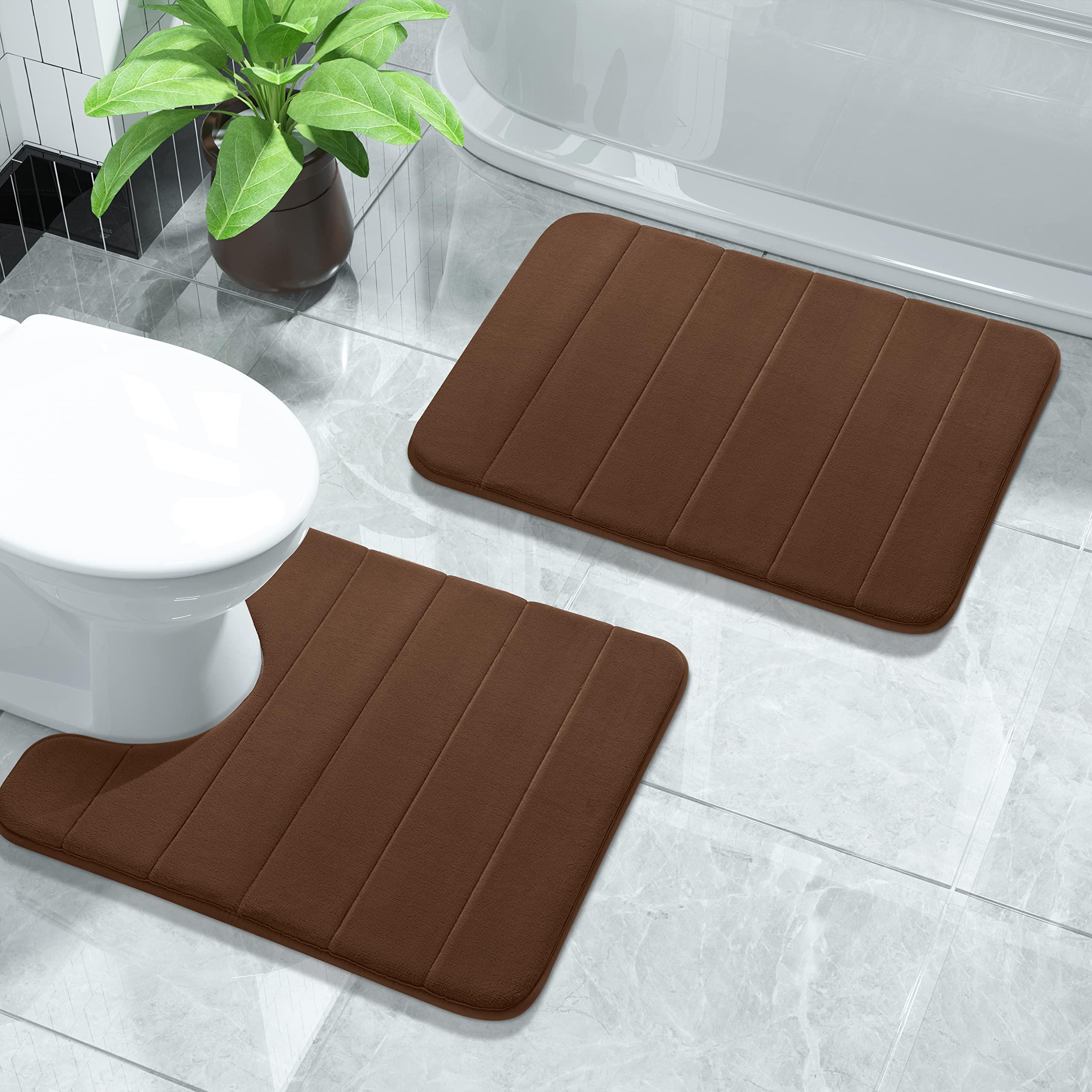 Набор ковриков для ванной с эффектом памяти 2 шт. Коричневый (300128)