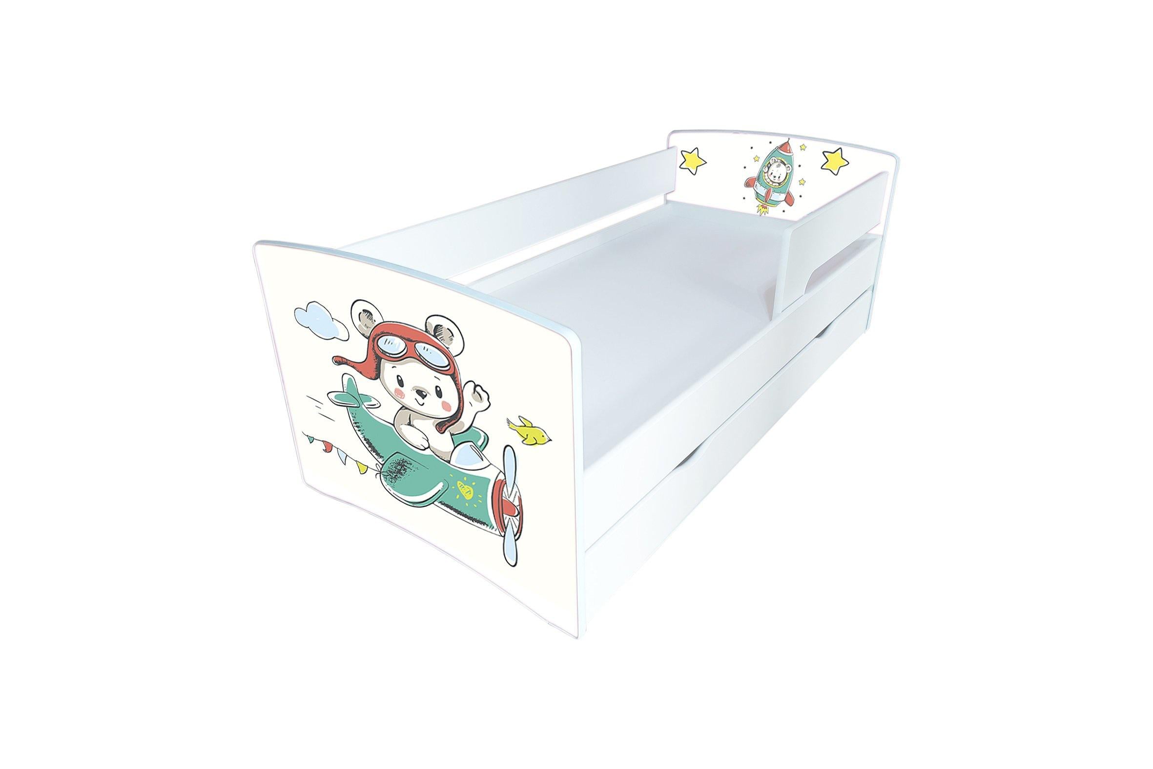 Кровать детская Viorina-Deko Kinder-cool 20 с бортиком и ящиком ламинированная ДСП 80х170 см Белый/Принт (47251) Кровать детская Viorina-Deko Kinder-cool 20 с бортиком и ящиком ламинированная ДСП 80х170 см Белый/Принт (47251)