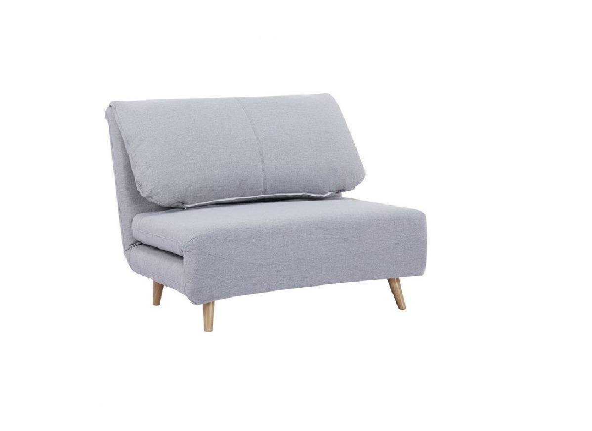 Диван-софа раскладной для кабинета, гостиной, офиса Vetro Mebel Луи 1060х890х830 дерево/ткань цвет натуральный/светло-серый