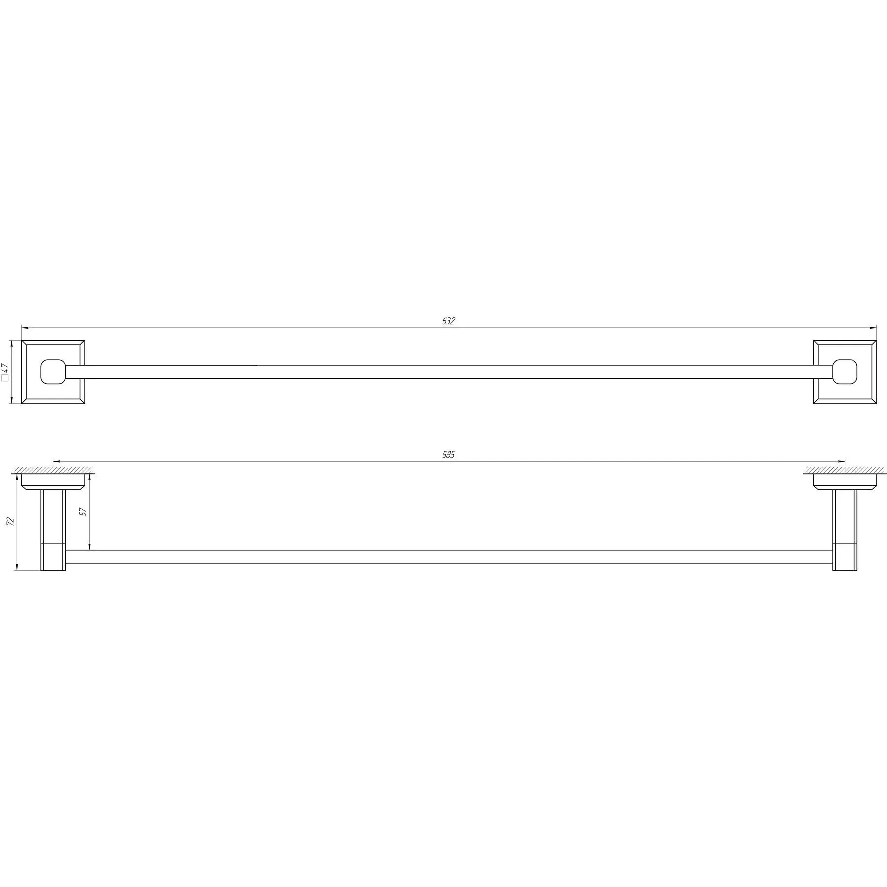 Тримач рушників TOPAZ TKB 9912/60 (GSR-000021226) - фото 3