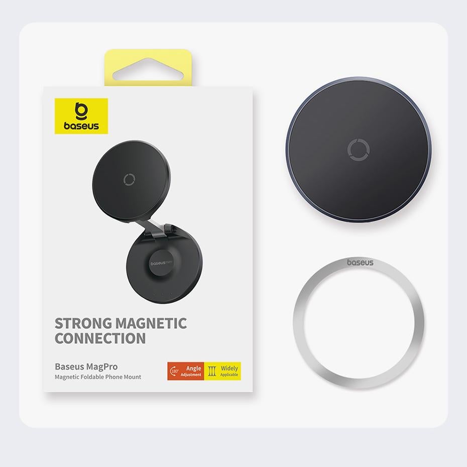 Тримач магнітний для телефону BASEUS MagPro Magnetic Foldable with MagSafe Black (B10564101121-00) - фото 10 Тримач магнітний для телефону BASEUS MagPro Magnetic Foldable with MagSafe Black (B10564101121-00) - фото 10