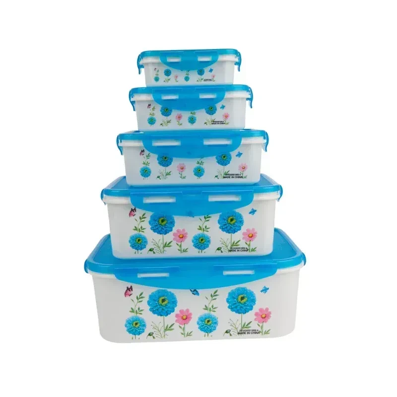 Набор пищевых контейнеров Unique UN-1514-5 квадратных 5 шт. (MX-11373)