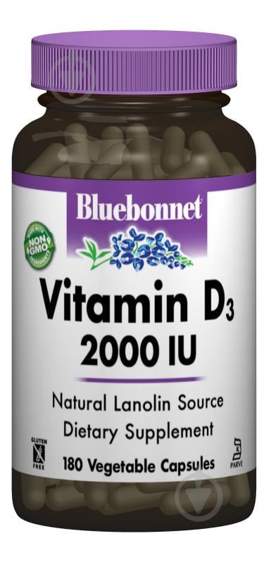 Витамин D3 2000IU Bluebonnet Nutrition 180 гелевых капсул