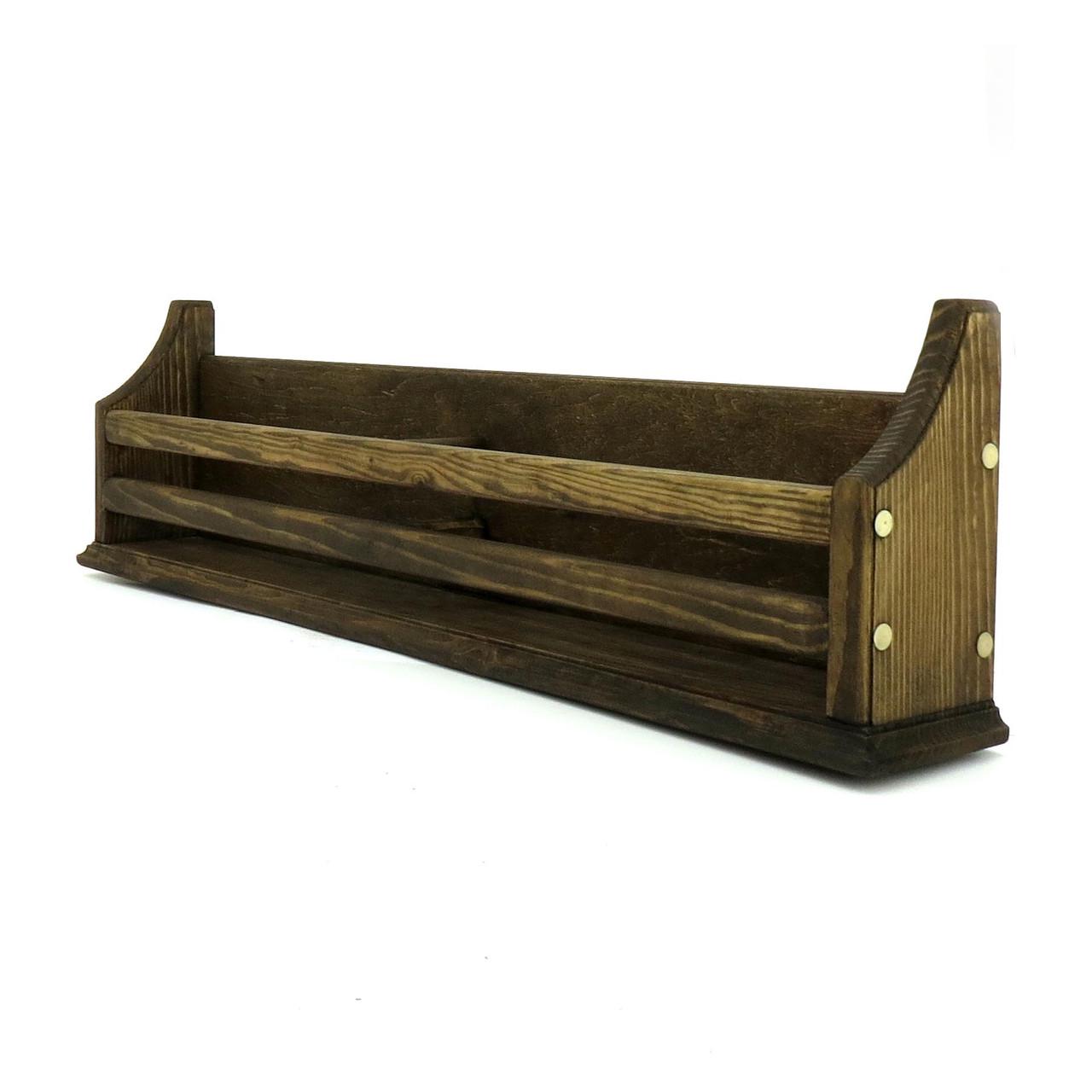 Полка настенная из дерева Маргарита 10х75 см Мокко (КПГ-10750210)