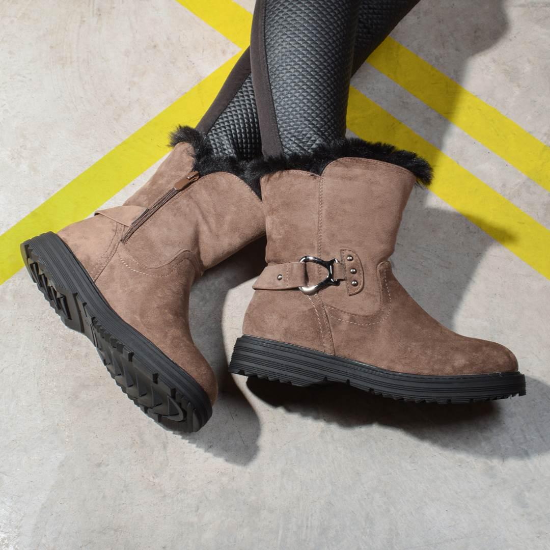 Ботинки женские зимние с пряжкой 325552 р. 37 23,5 см