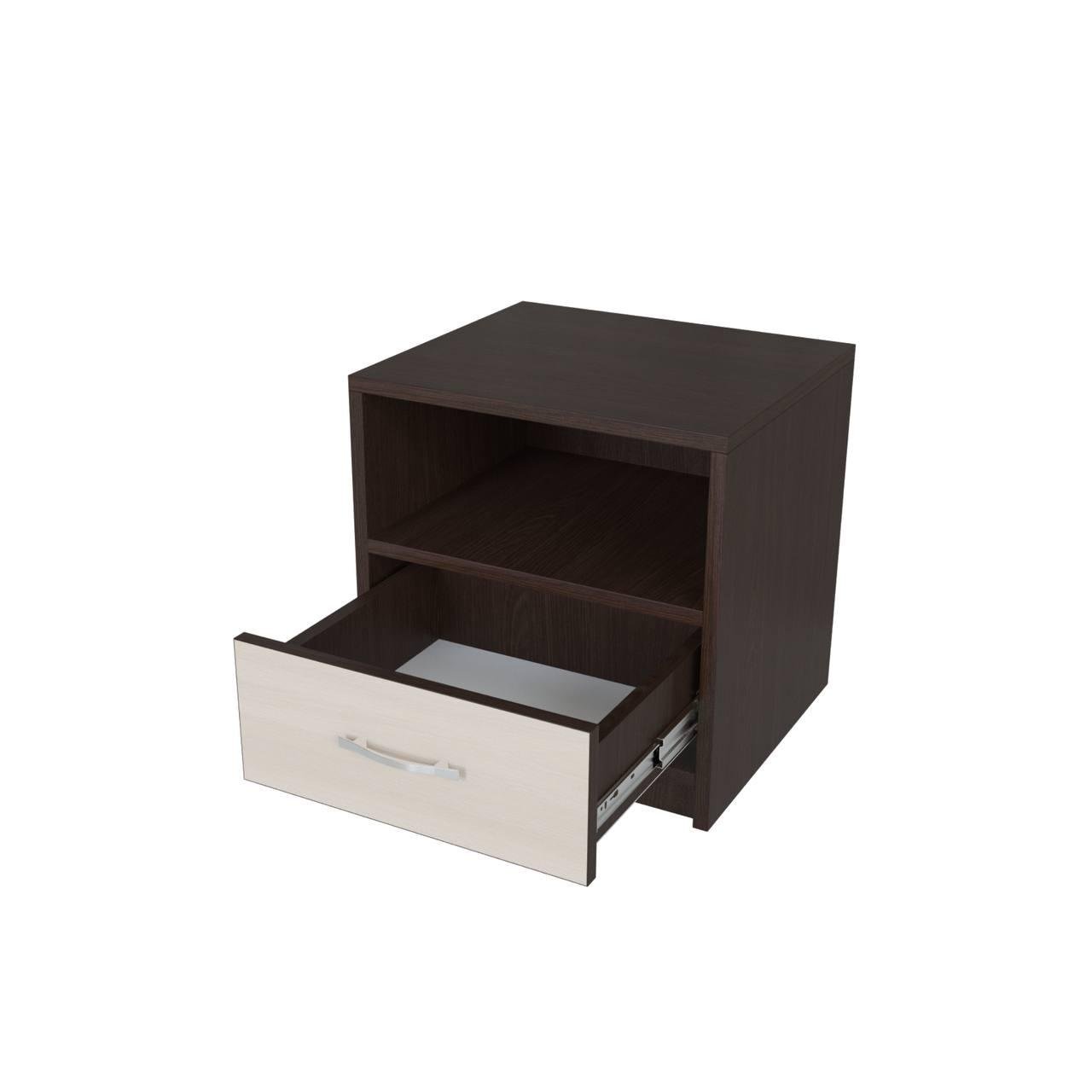 Тумба прикроватная для спальни Aura с выдвижным ящиком и полкой 45х45х40 см (000050577) - фото 2 Тумба прикроватная для спальни Aura с выдвижным ящиком и полкой 45х45х40 см (000050577) - фото 2