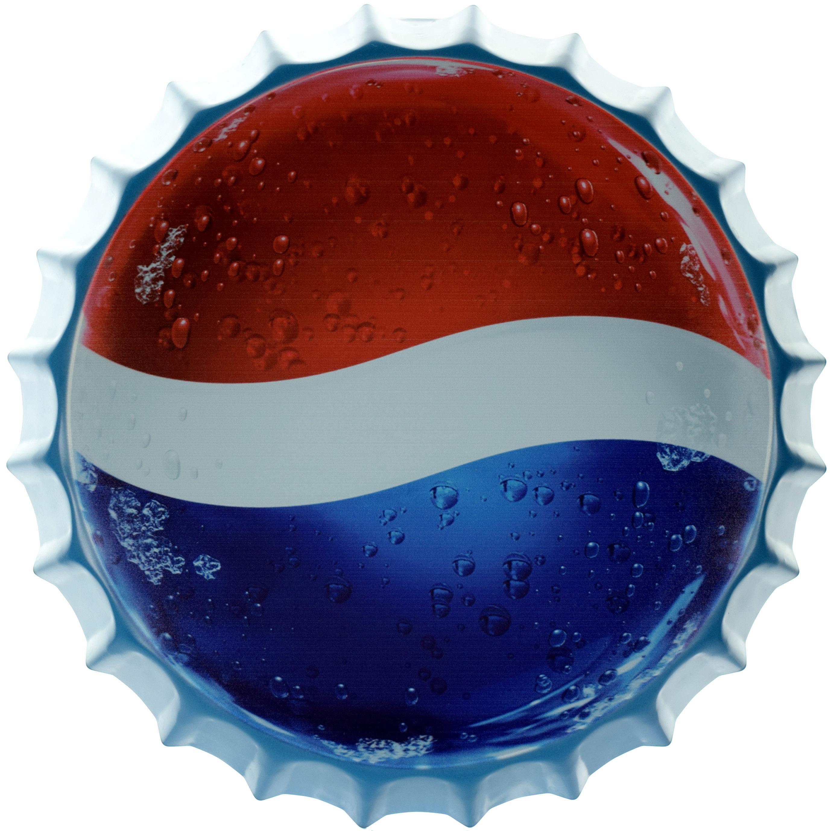 Табличка металлическая Pepsi Globe крышка 35 см