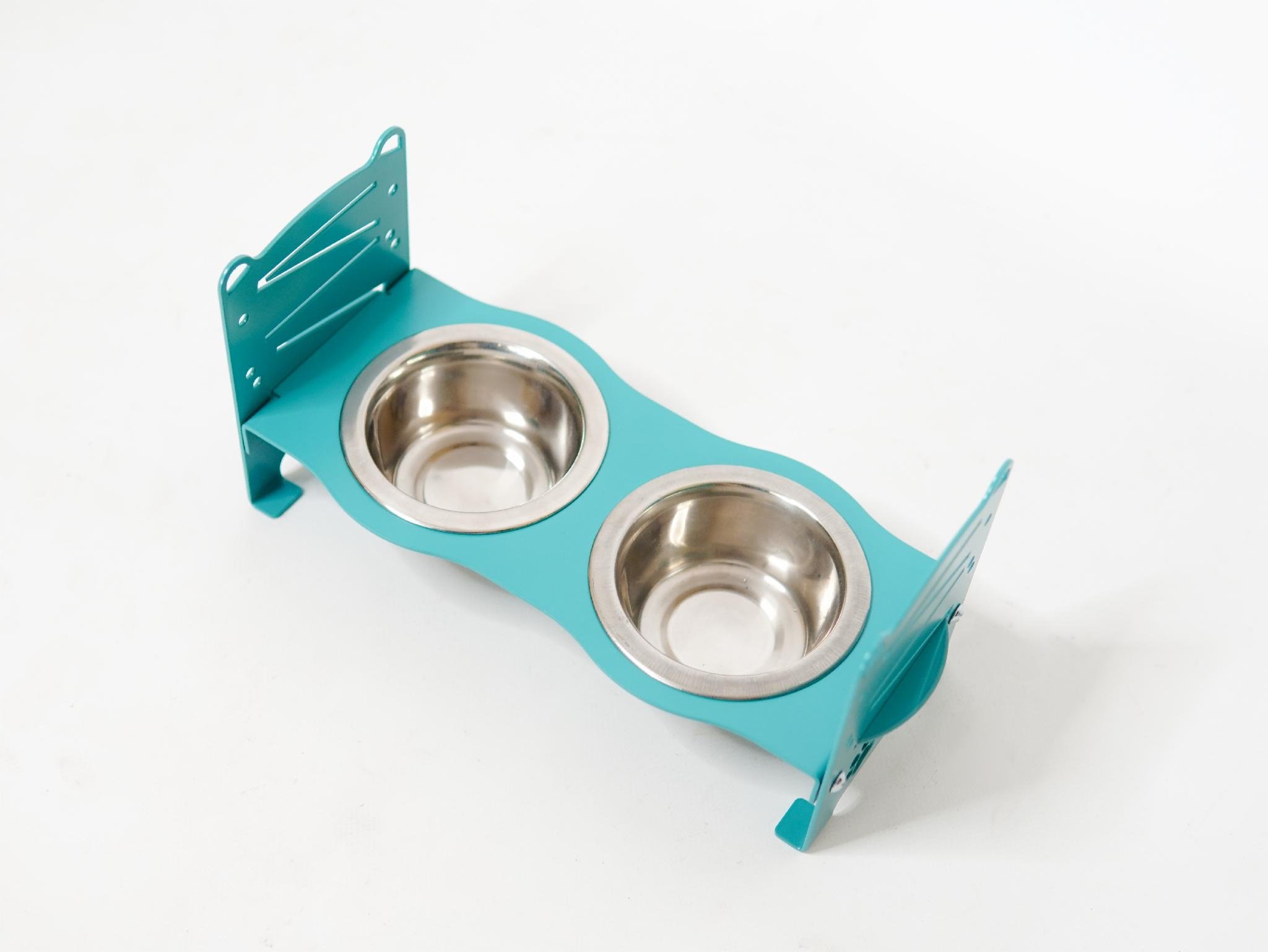 Кормушка для котів розбірна-регульована 61-137 мм 0,45 л М'ятний (1024585к) - фото 4